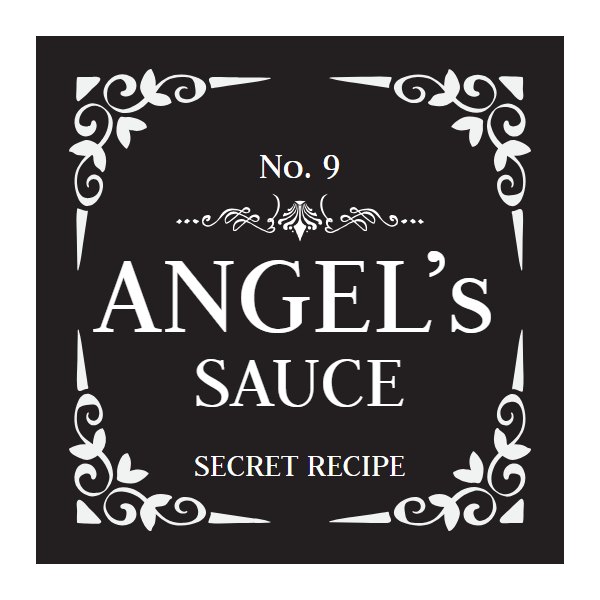 Angel's No. 9 Secret Recipe Sauce logo template, Logo Design Studio Pro