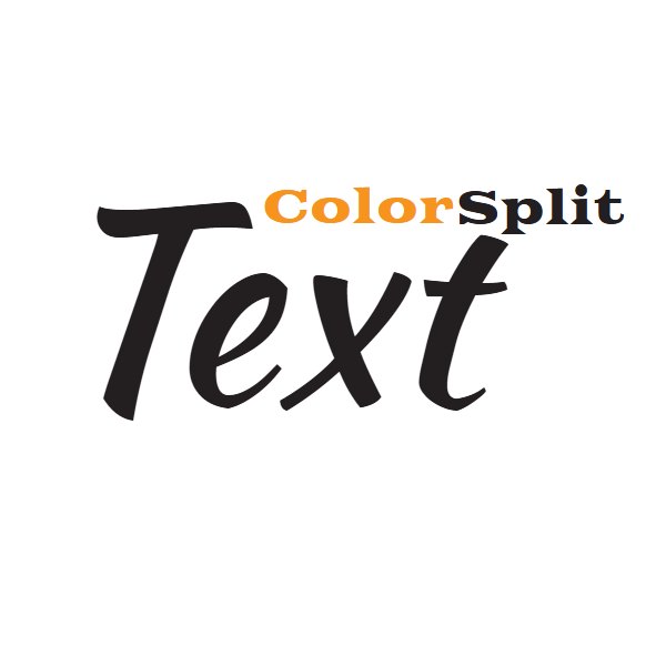 Color Split Text logo template, Logo Design Studio Pro