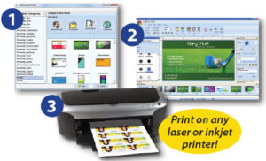 Business Card Studio - choose change printer