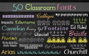 50 Classroom Fonts - samples 1