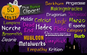 50 Halloween Fonts - samples 1
