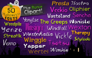 50 Halloween Fonts - samples 2