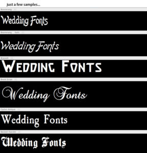 Wedding Fonts - samples 3
