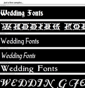 Wedding Fonts - samples 4