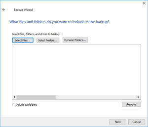 SystemTech backup - backup wizard 2